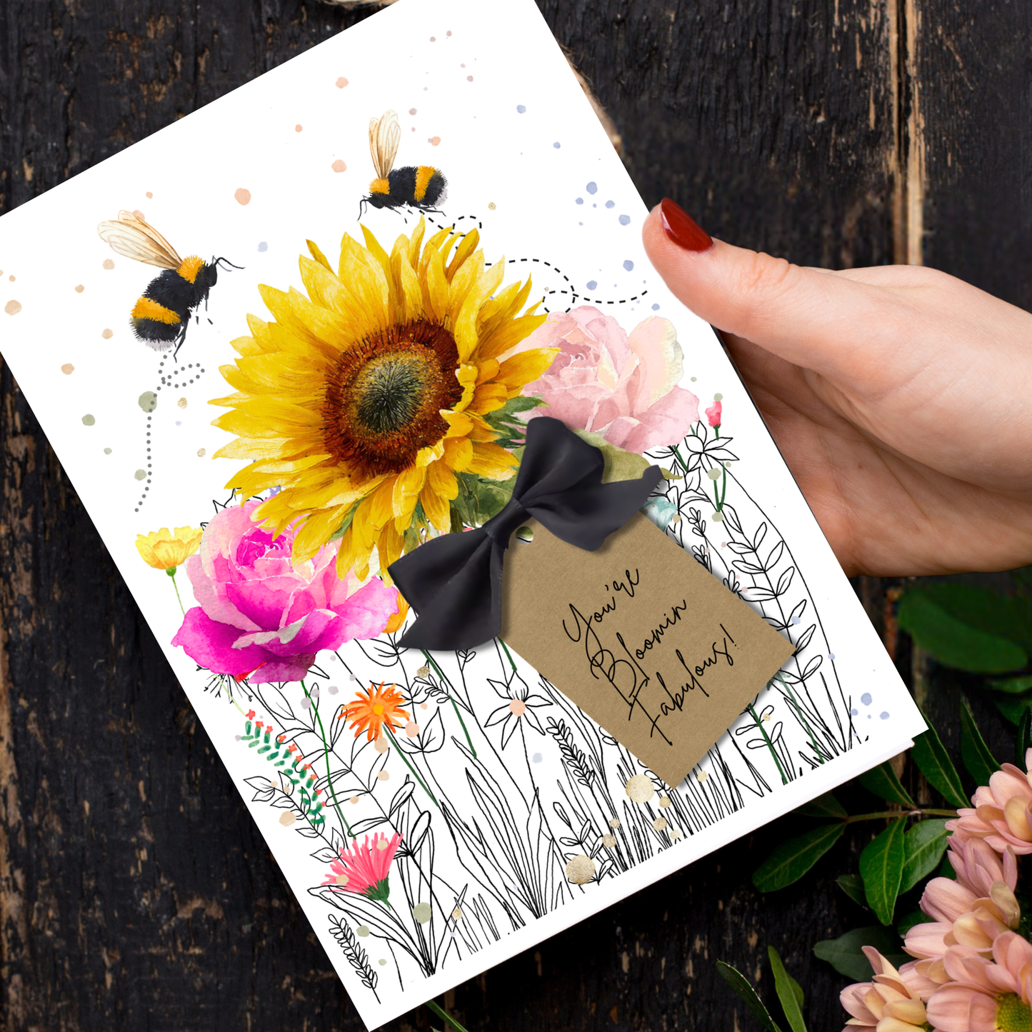 Bloomin Fabulous Momma Bloom Scented A5 Card with envelope