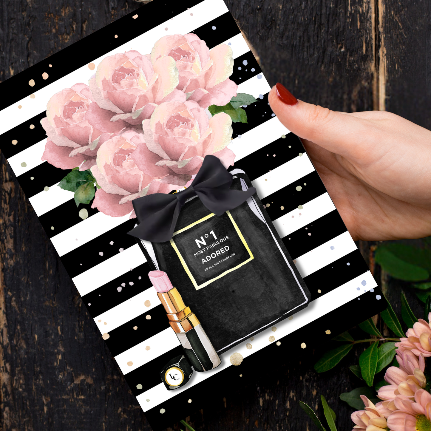 Scented A5 Card with envelope Panache Blush