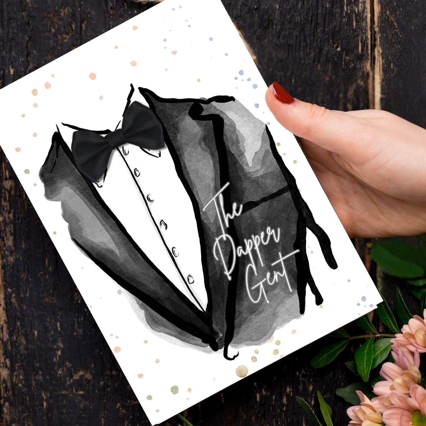 Suited Scented A5 Card with envelope for him