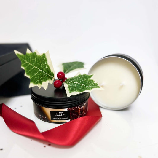 Christmas pudding fragrance scented soy wax candle