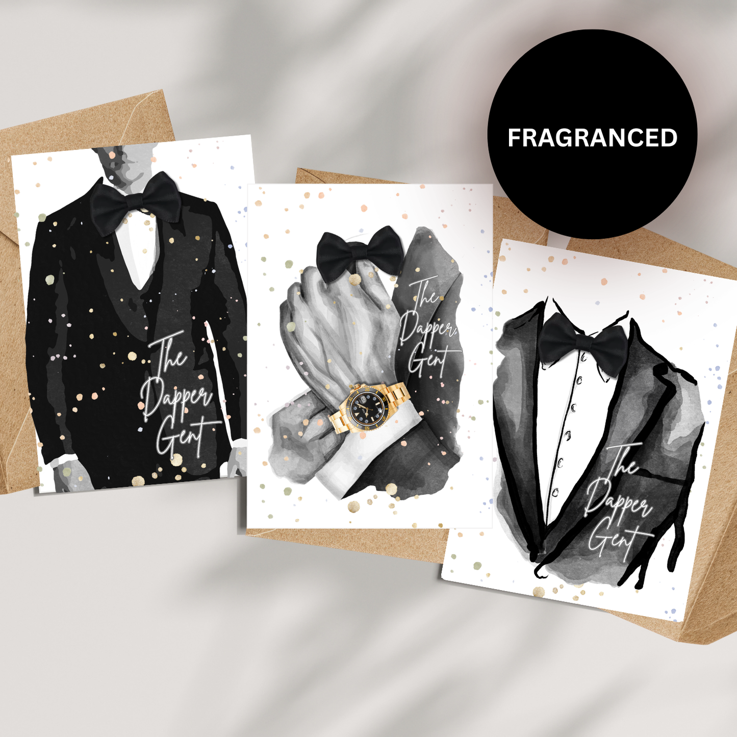 The Dapper Gent Scented A5 Card with envelope for him