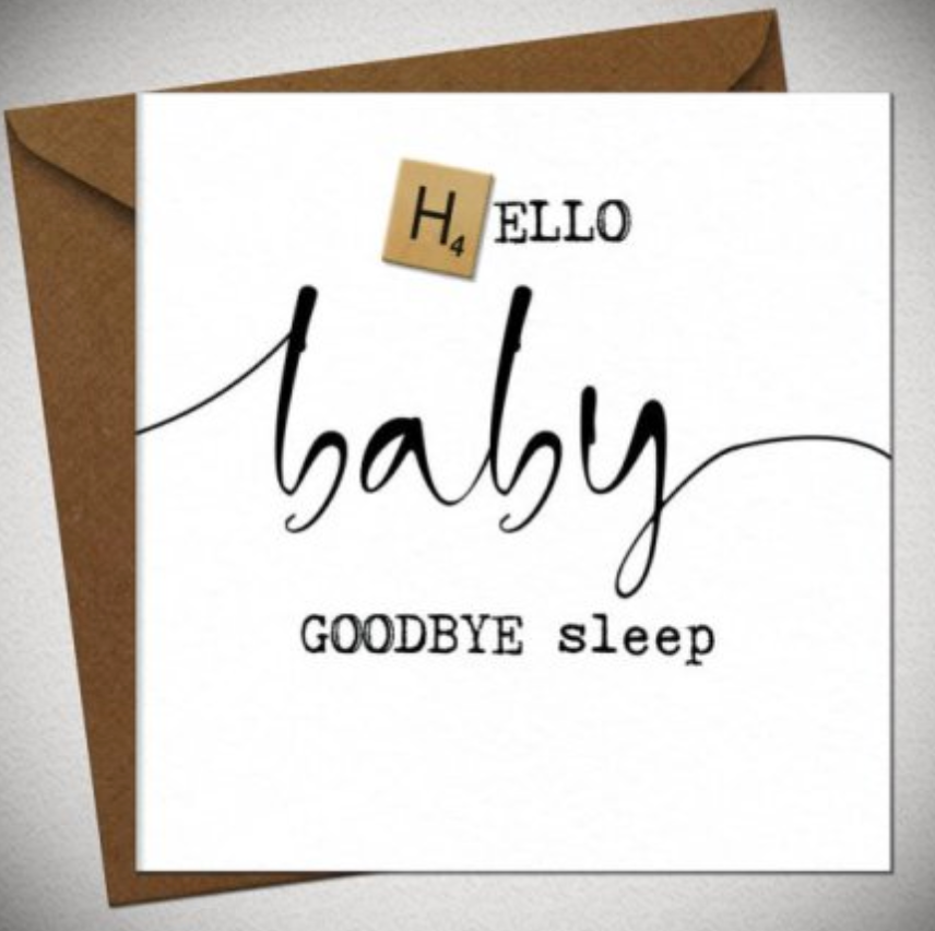 Hello Baby Scrabble Tile Card