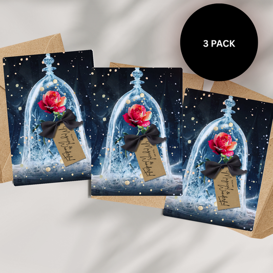 Set of 3 Fairytale 'You are Magical & Wonderful!' Oud & Rose Handmade Cards