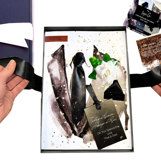 Luxury To My Husband 1st wedding anniversary Suited + Booted Card
