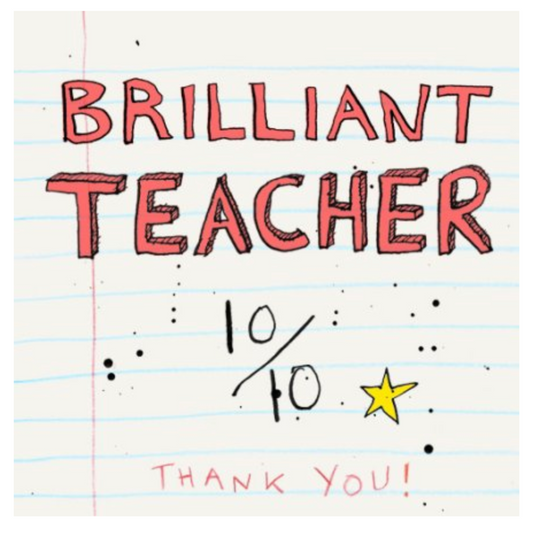 Brilliant Teacher Card