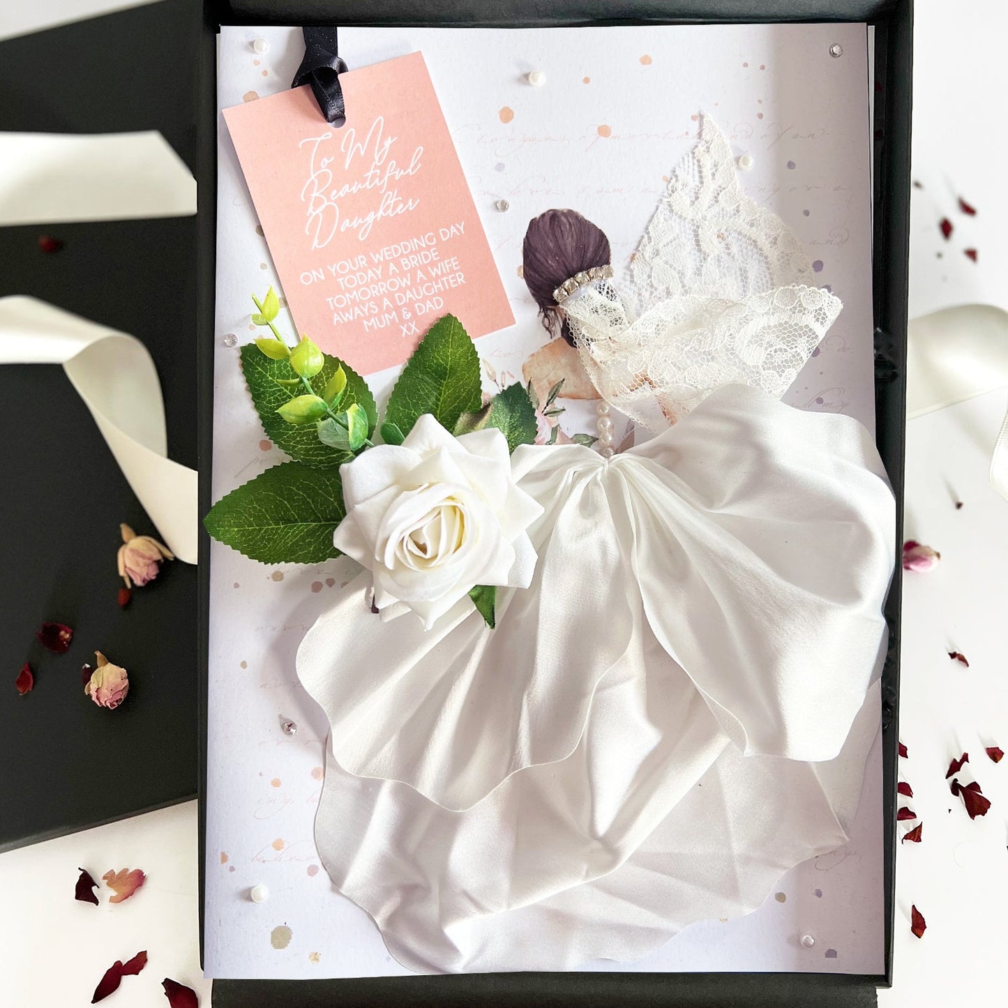 Luxury Bride card for a beautiful Bride | Daughter on her wedding card cards