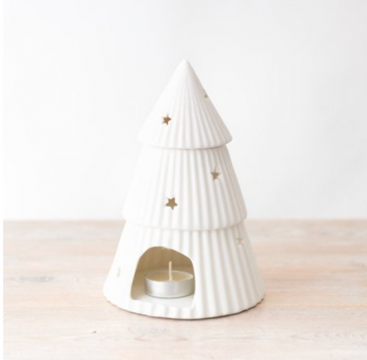 White Christmas Tree Oil Burner
