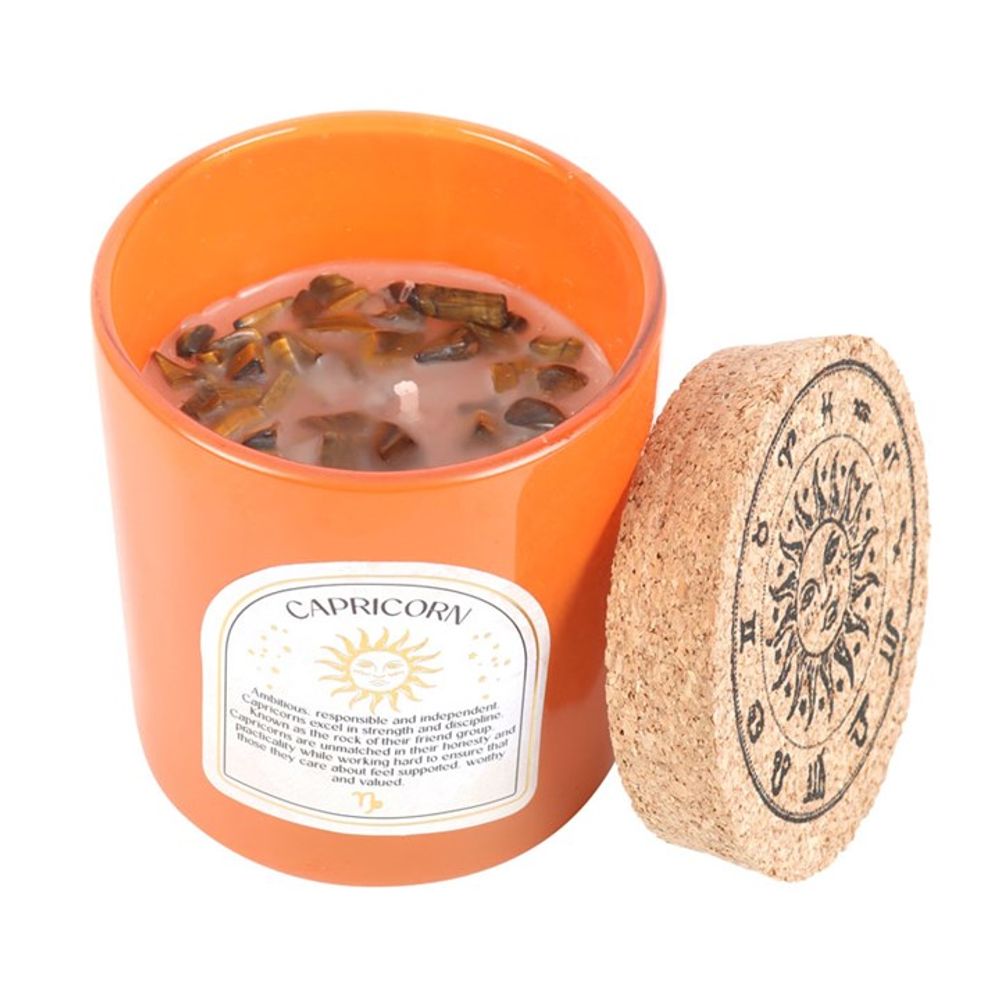 Sandalwood & Jasmine scented Gemstone Zodiac Candle