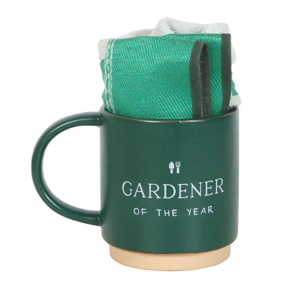 Juego de taza y guantes Jardinero del año