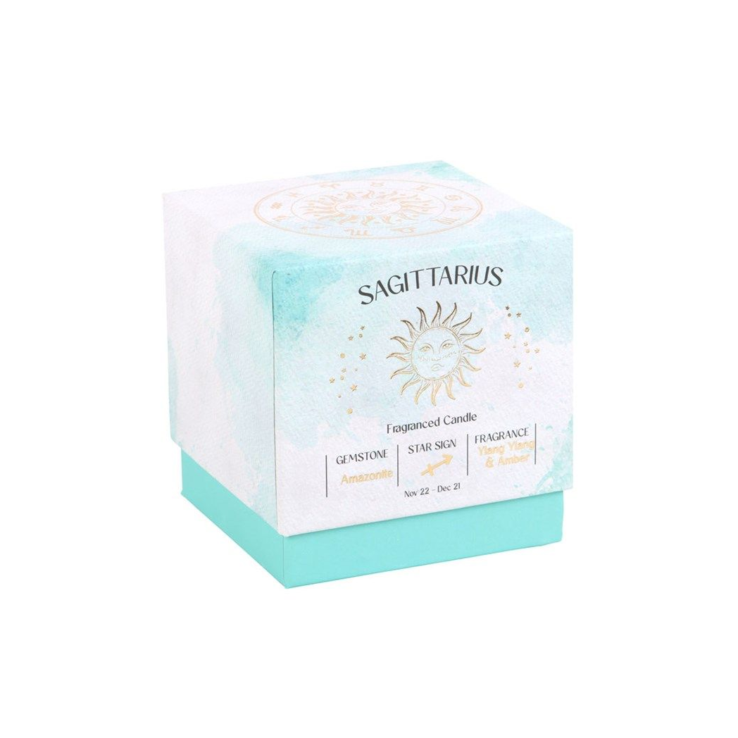 Sagittarius Ylang Ylang & Amber Gemstone Zodiac Star sign Candle