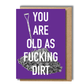 very rude birthday card you are as old as dirt
