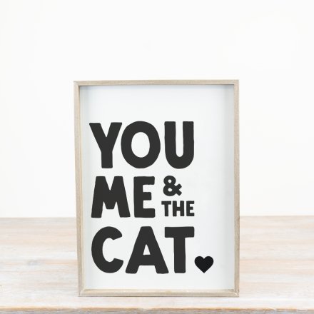 You Me & The Cat A3 Wall Art Frame