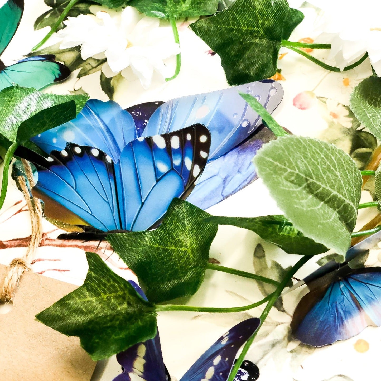 Scented 50th birthday cards for sister with Blue Morpho Butterfly