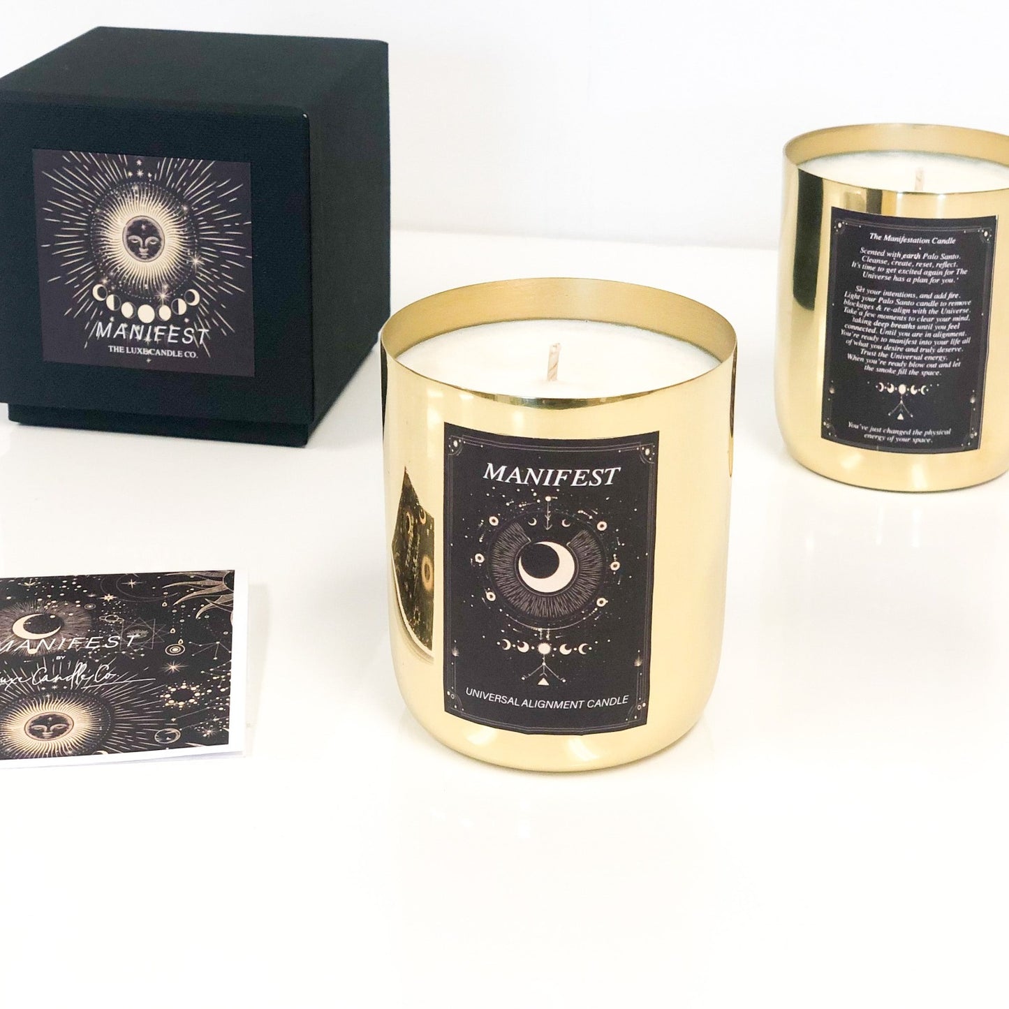 Set your intention and manifest with a gold manifestation candle