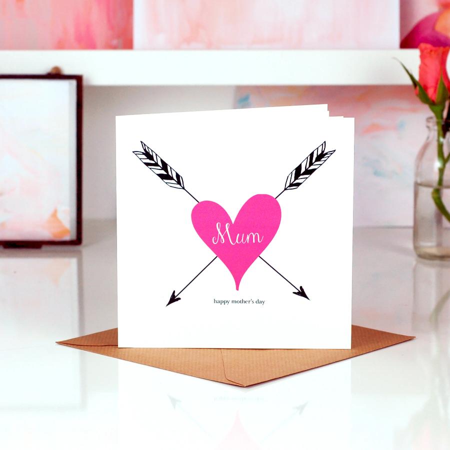 Tattoo heart personalised mothers day card | The Luxe Co