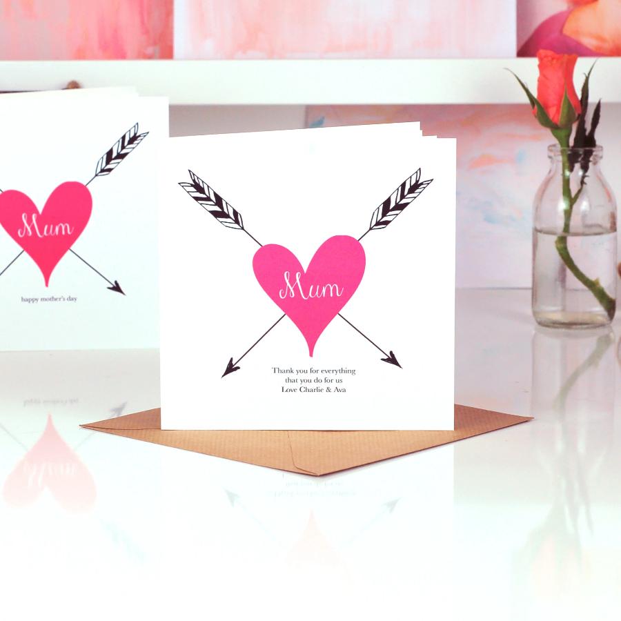 Personalised Mothers Day Cards | Tattoo Heart | The Luxe Co