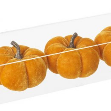 Set of 3 velvet pumpkins | The Luxe Co