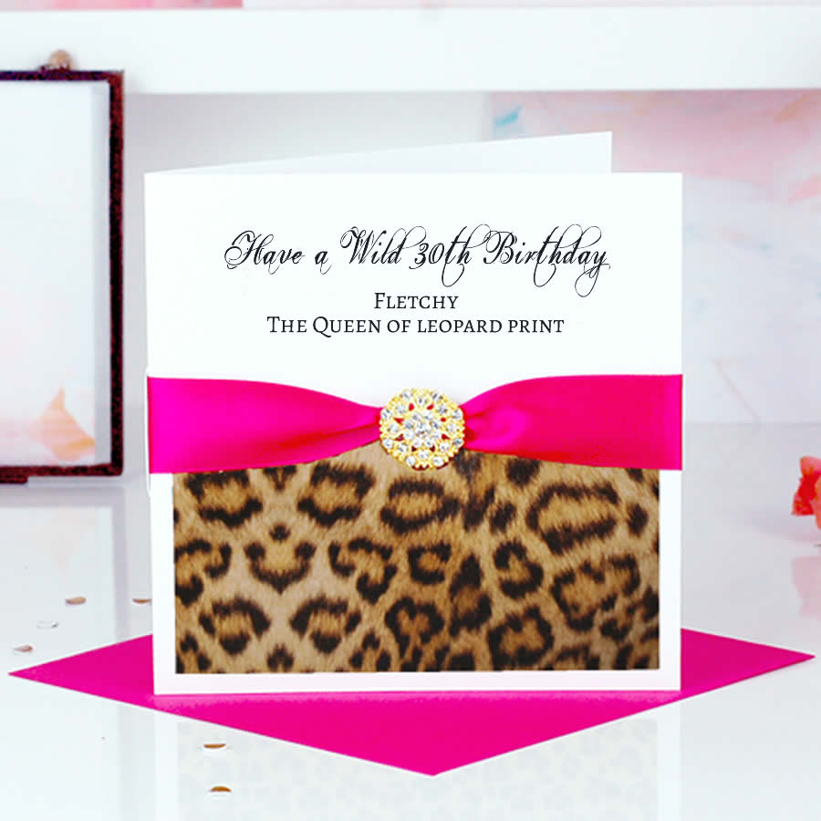 Personalised leopard print cards - theluxeco.co.uk