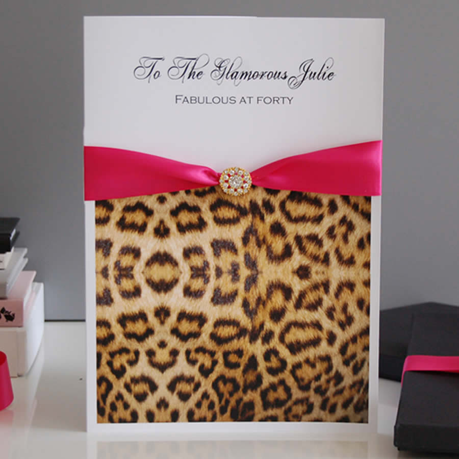 Personalised leopard print cards - theluxeco.co.uk