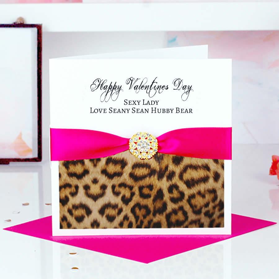 Unique leopard print valentines card | Personalised cards grrrrrrr | The Luxe Co