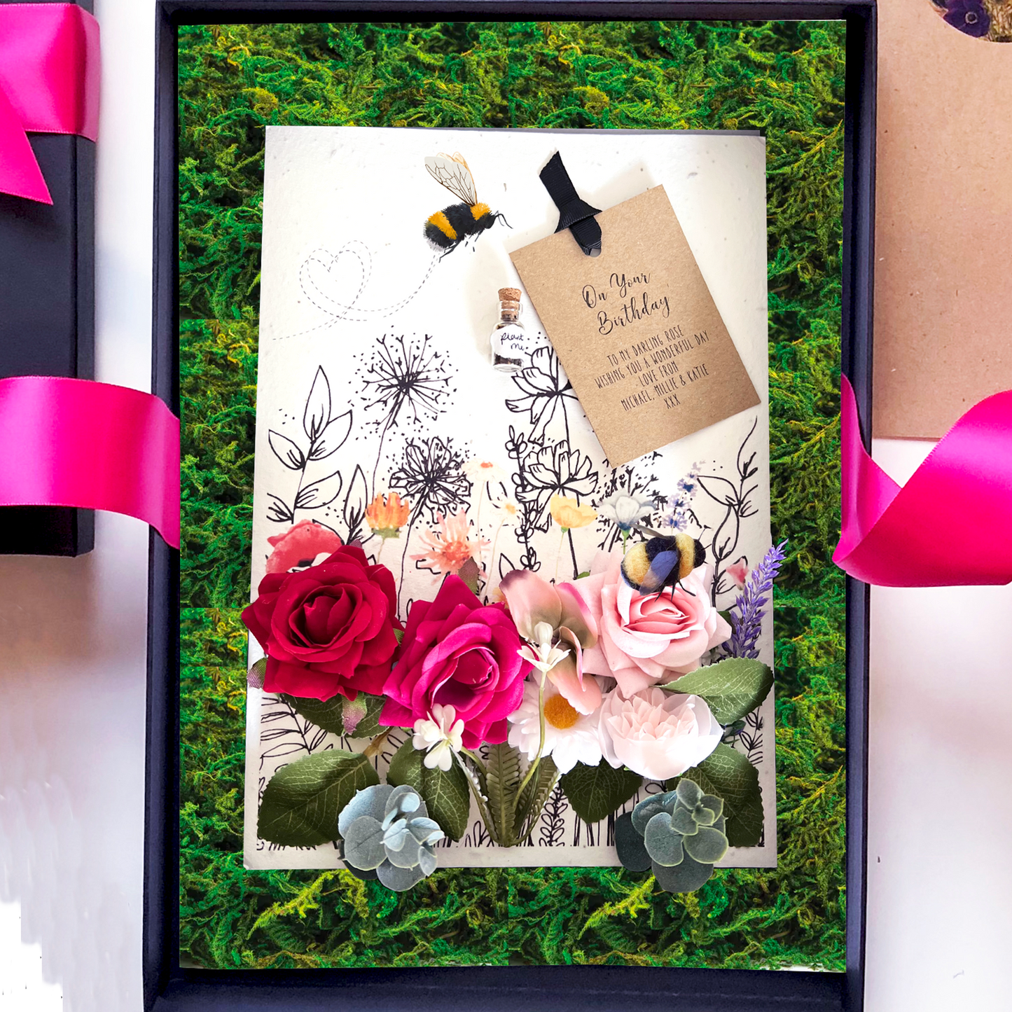 Super Luxe XL A3 Scented Bloom Pollen Meadow & Honey Bee Card