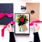 Rose wife birthday cards for my wife from husband | Bloom hot pink rose card | The Luxe Co