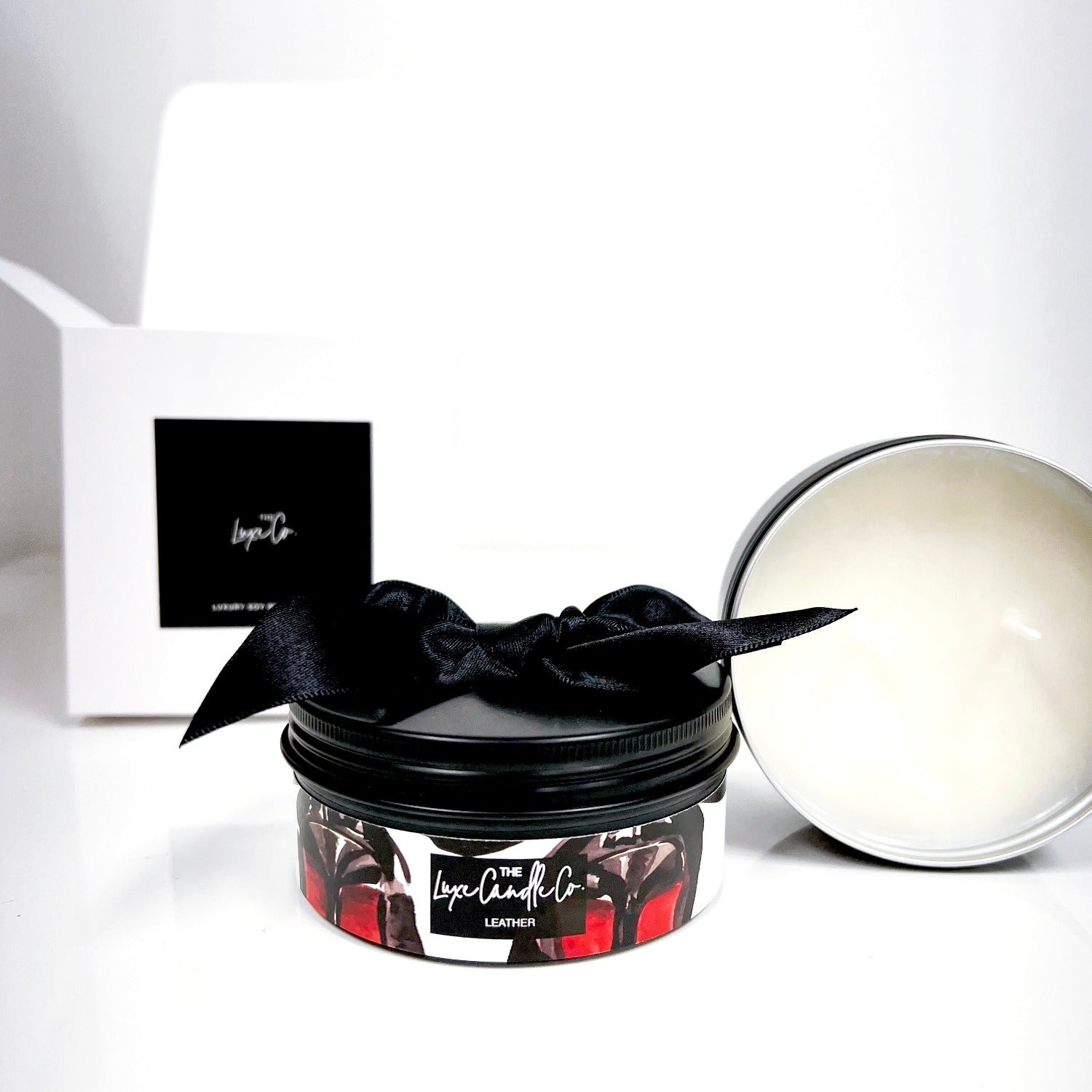 Louboutin leather valentines candle to match cards