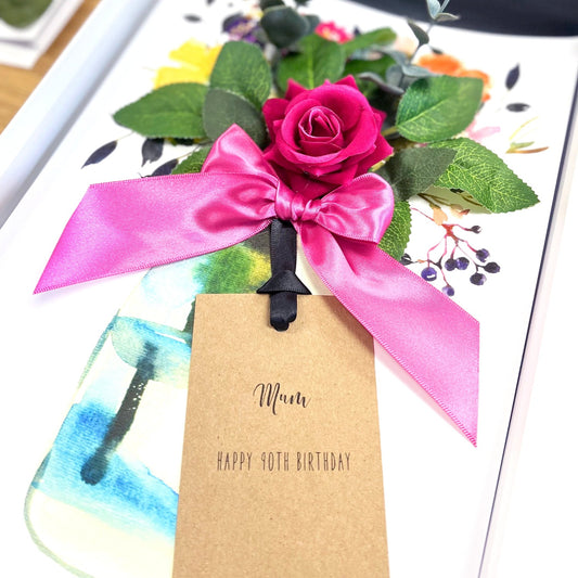 90th birthday cards for mum with scented rose hot pink | The Luxe Co