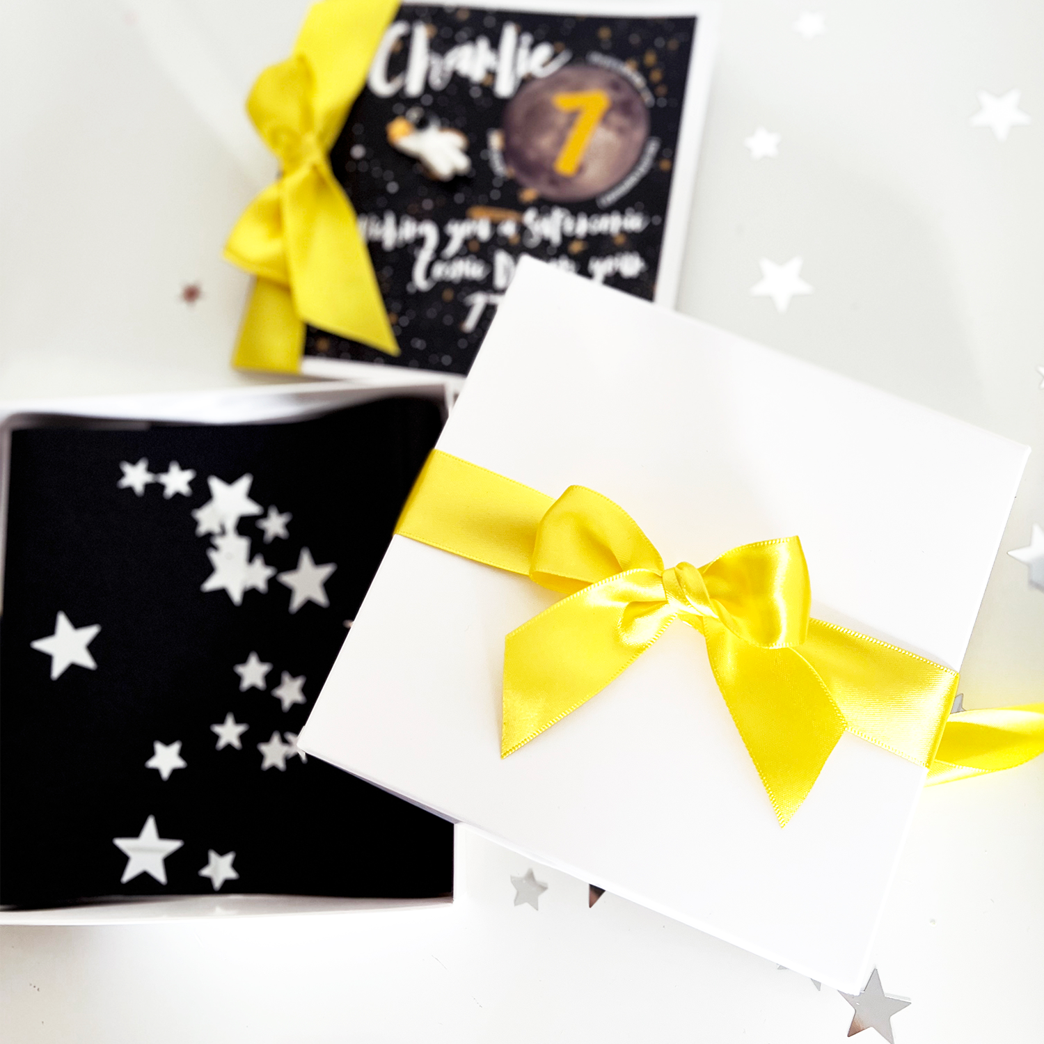 Boxed birthday card for child that loves space| The Luxe Co