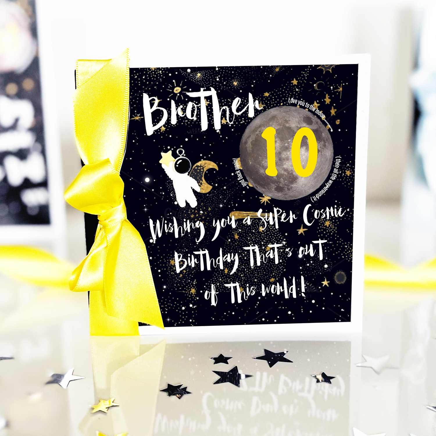 Brother 10th birthday card personalised for brothers birthdays | Handmade | The Luxe Co