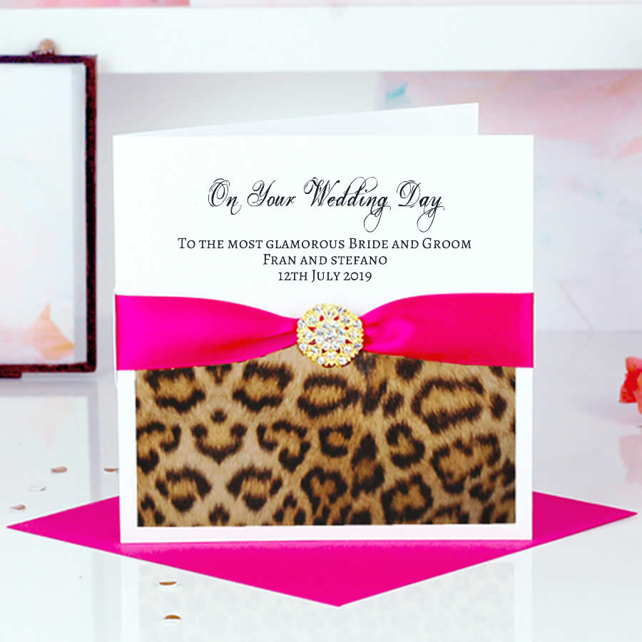 Handmade Leopard print valentines card - theluxeco.co.uk