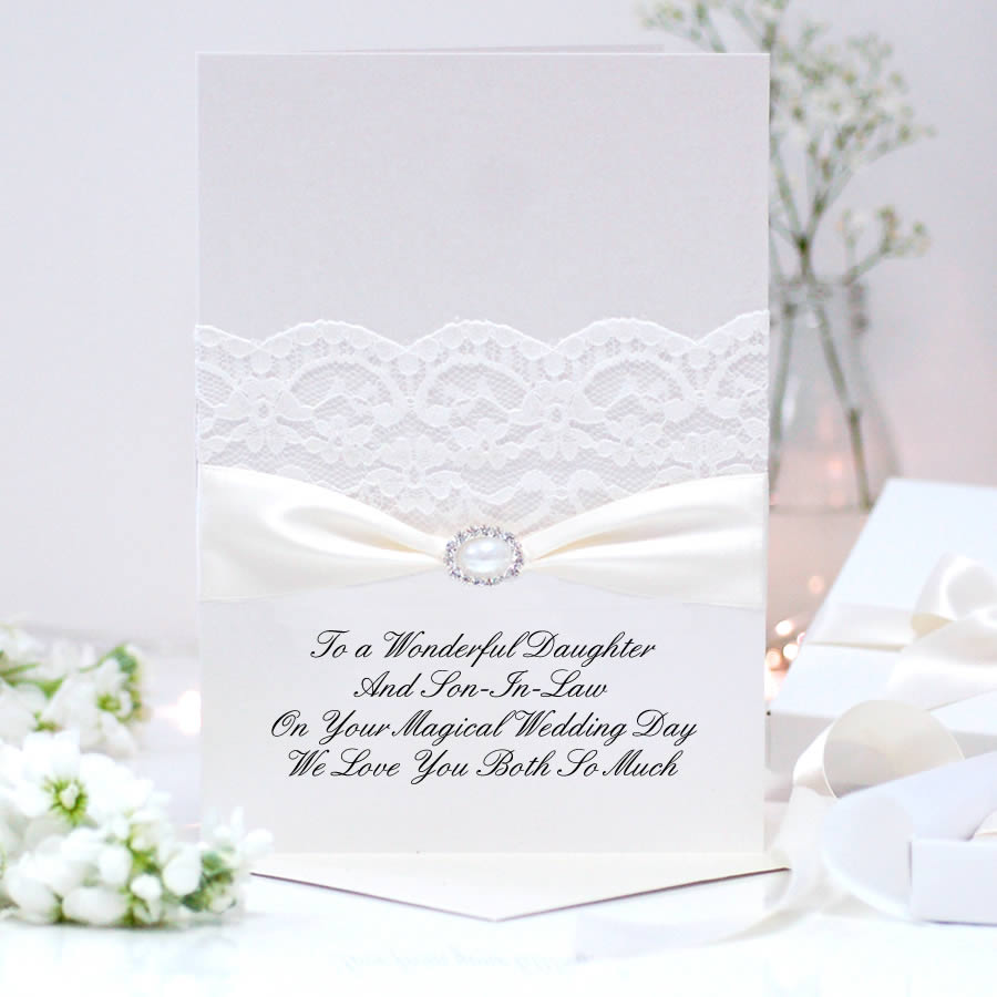 Elegant Wedding card pearl - theluxeco.co.uk