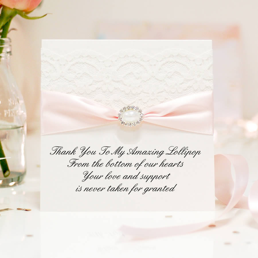Elegant Thank you card pearl - theluxeco.co.uk