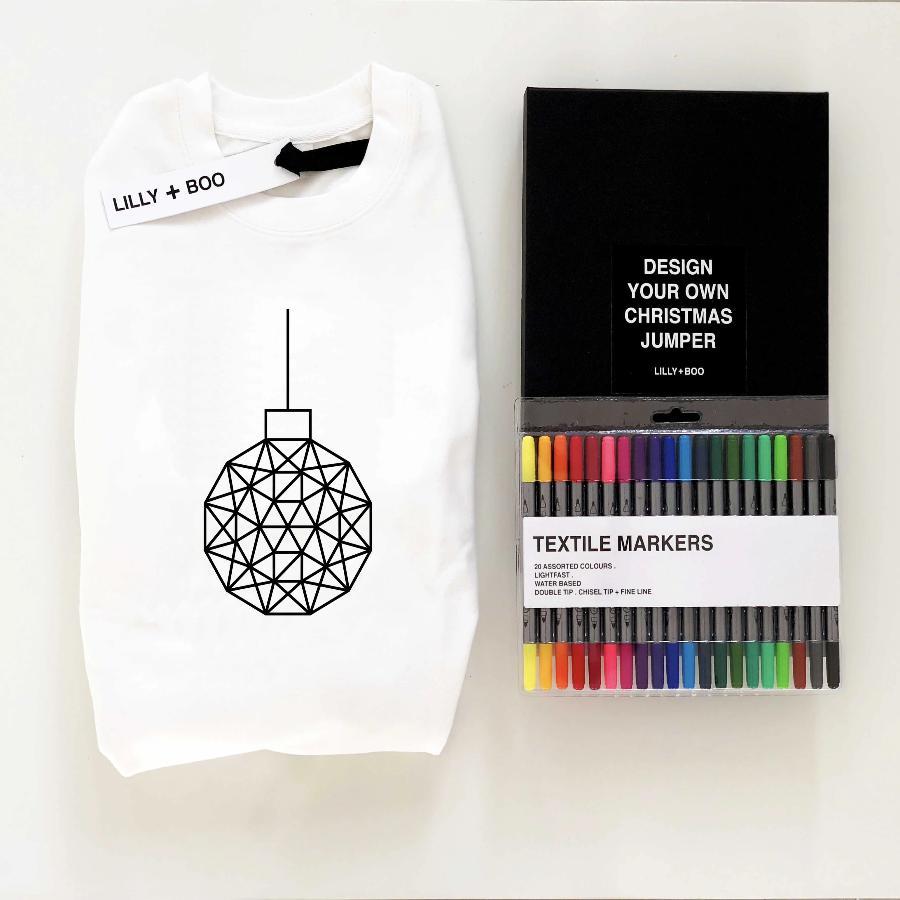 Adults sized christmas jumper diy design your own colour your own