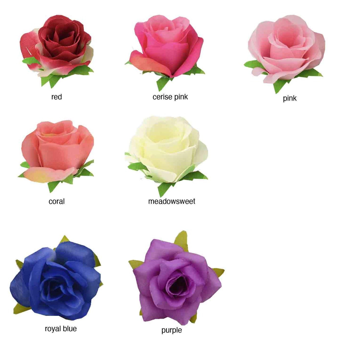 Choose your silk rose colour for your handmade roses card