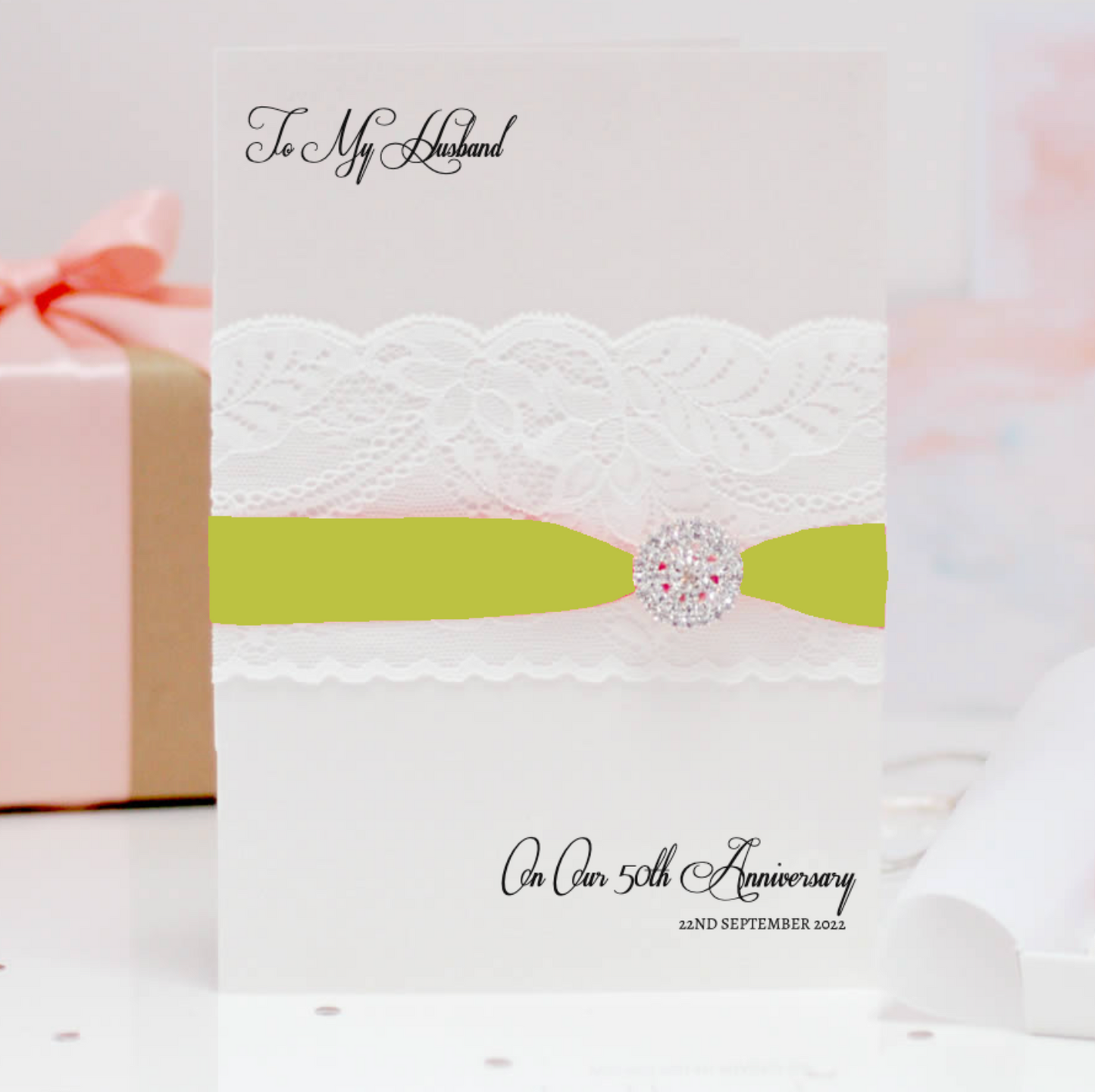 For My Husband personalised golden wedding cards | The Luxe Co