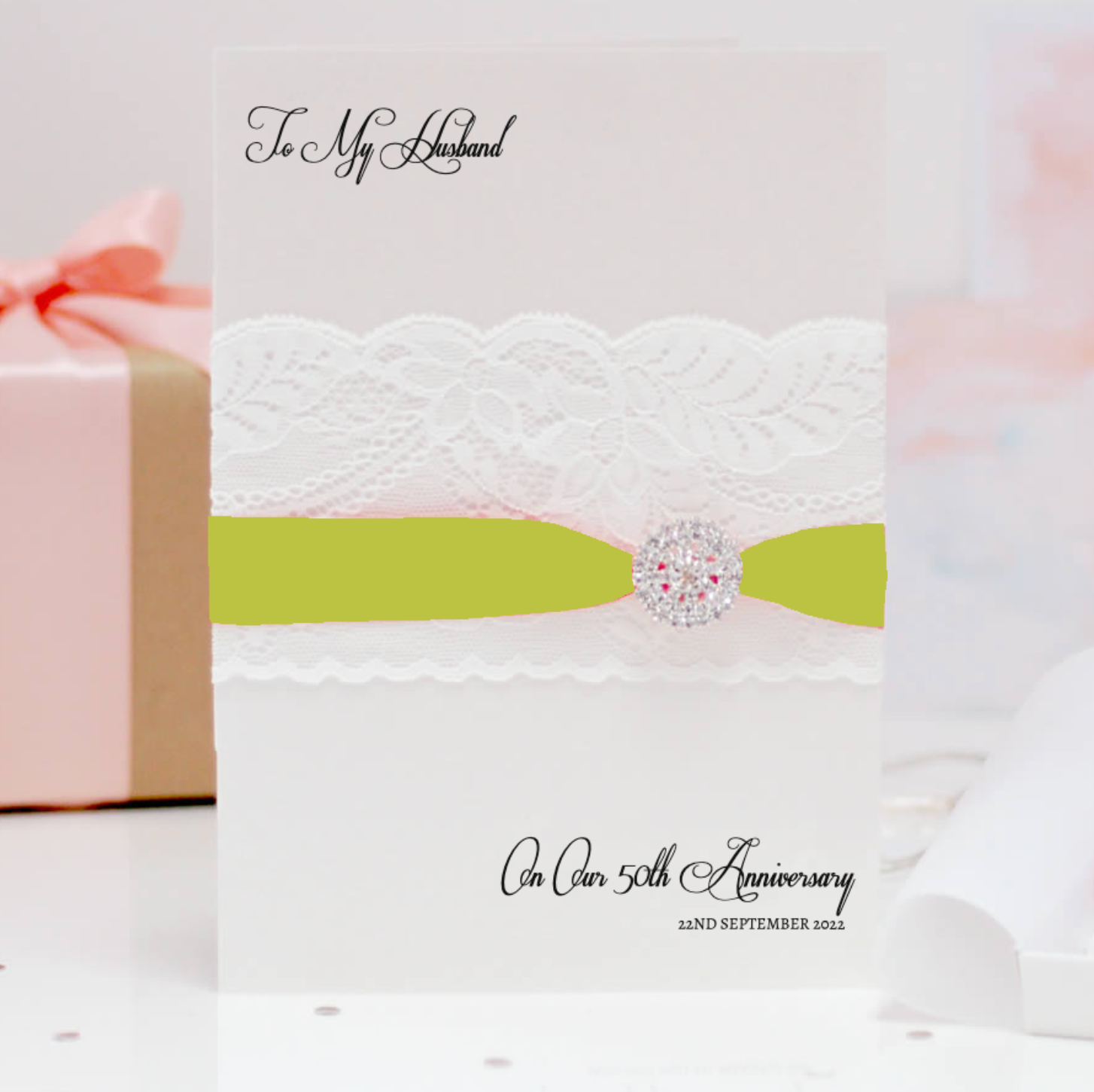 For My Husband personalised golden wedding cards | The Luxe Co