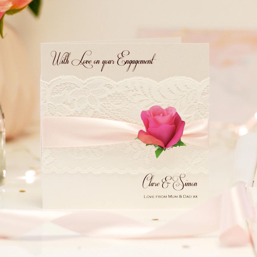 Personalised Flower engagement cards