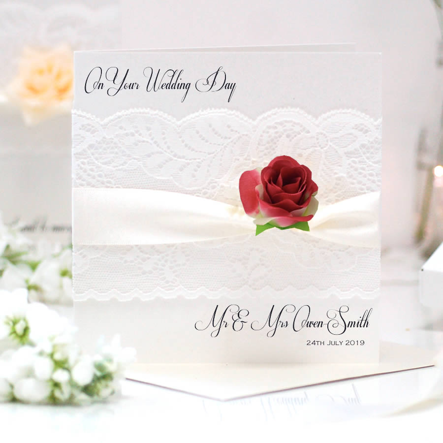 Personalised red Rose mothers day Card | The Luxe Co