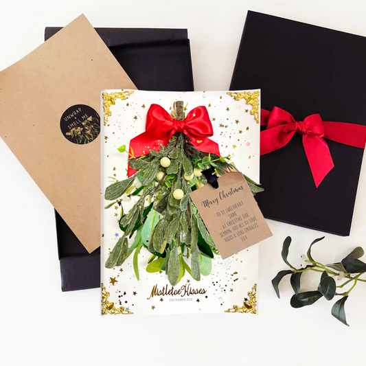 Mistletoe luxury Christmas card for sweetheart wife | The Luxe Co
