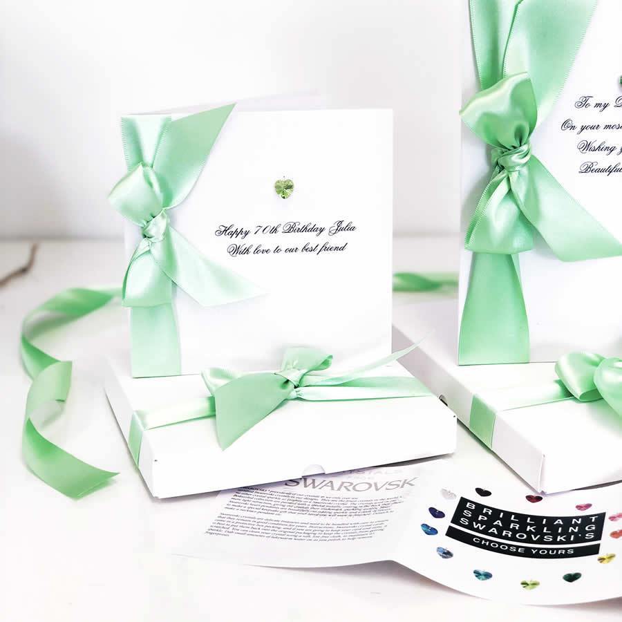 Peridot birthstone birthday card | The Luxe Co