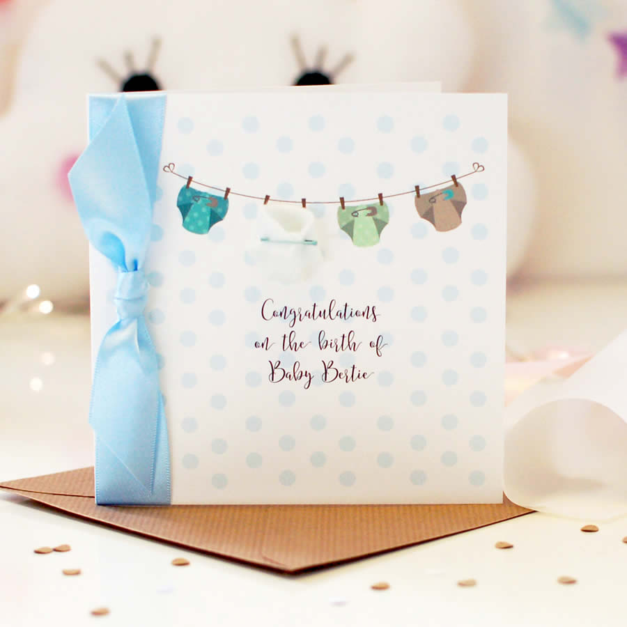 Personalised cute baby boy cards | The Luxe Co