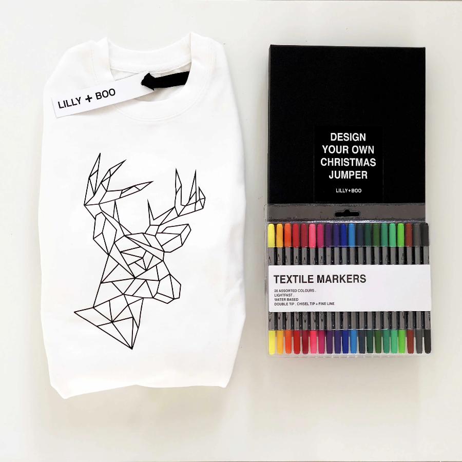 Kids Colour Your Own Personalised Christmas jumper