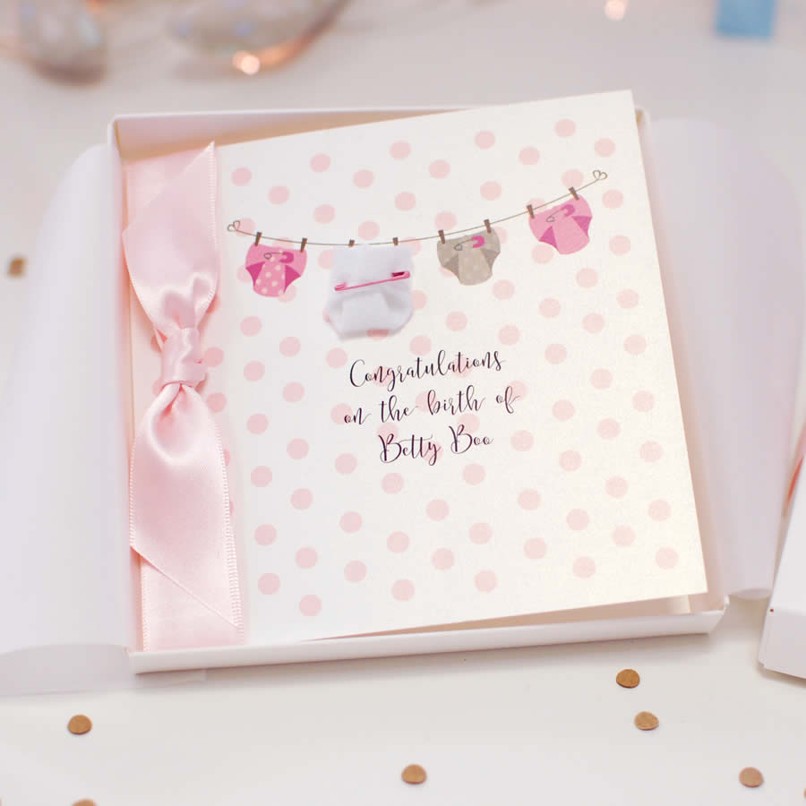 Personalised luxury New baby congratulations card | The Luxe Co