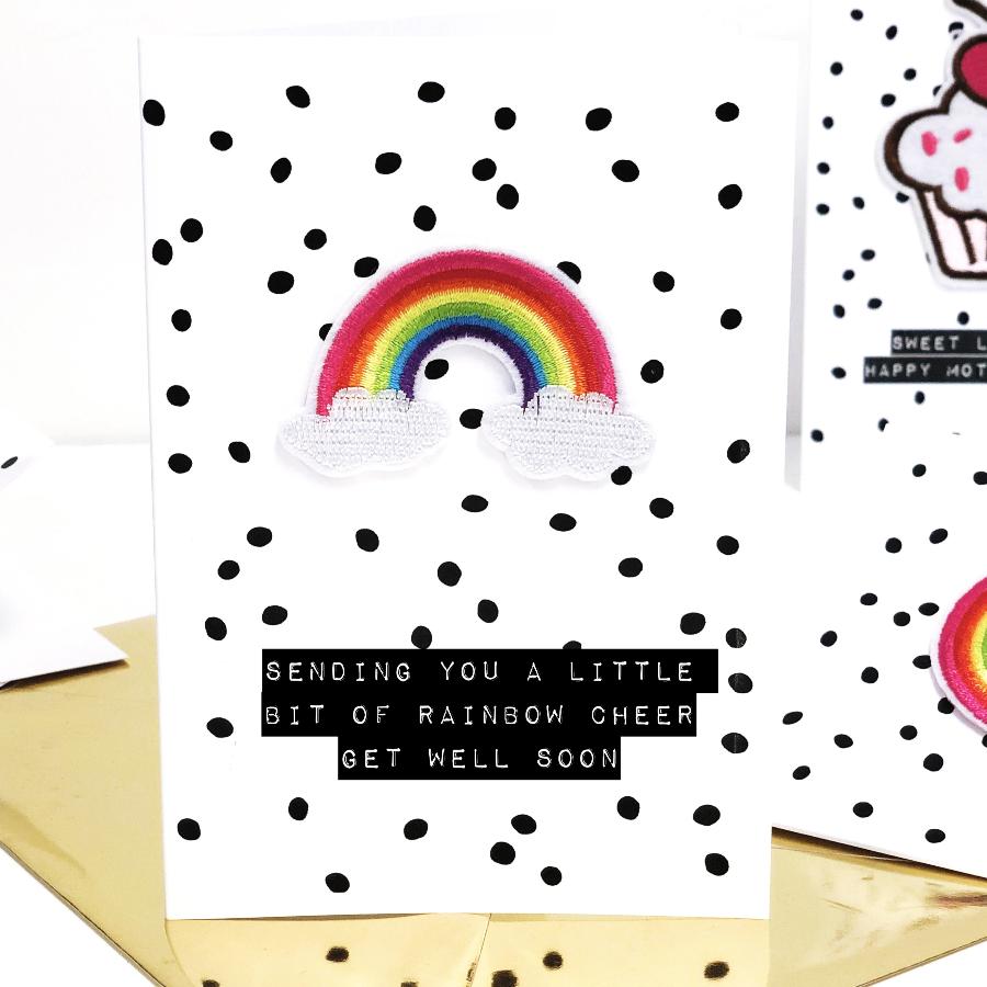 Sending you a little bit of rainbow cheer | Get well soon card | The Luxe Co