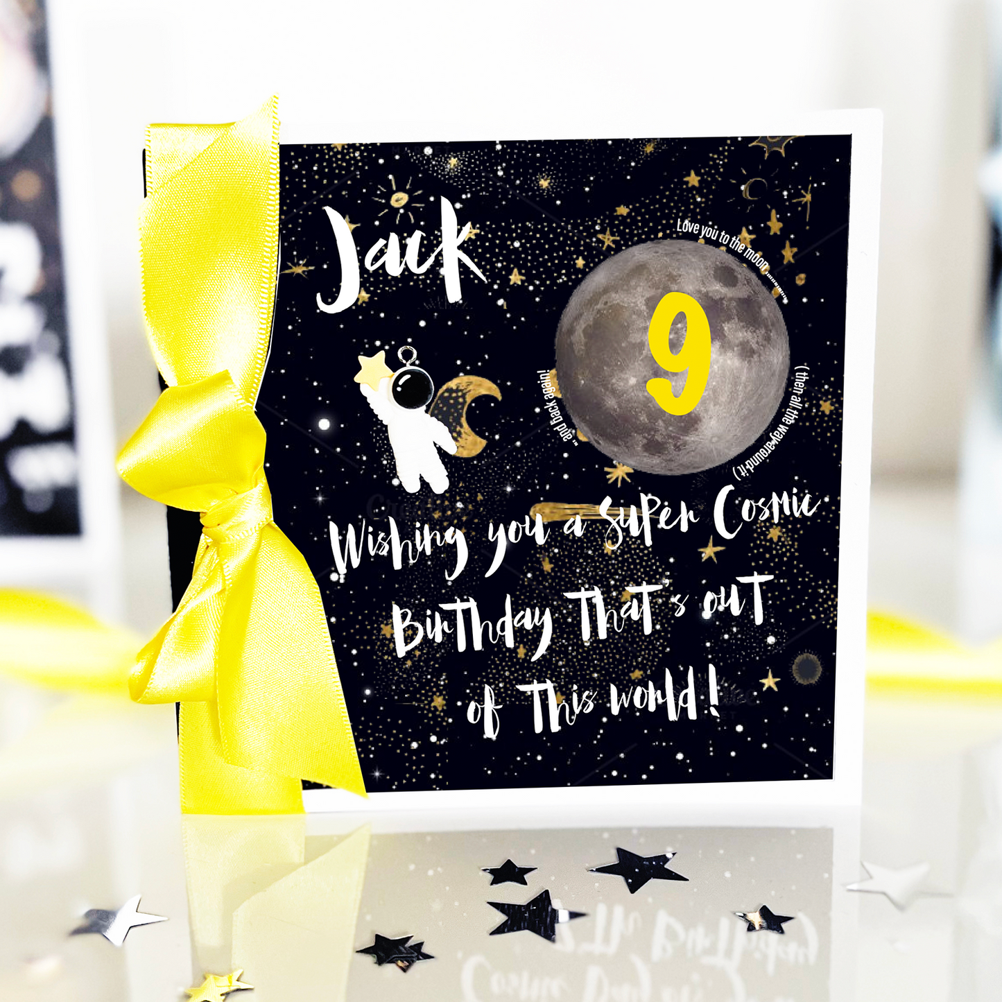 9th Birthday Space Boy Birthday Card 9 year old Personalised | The Luxe Co