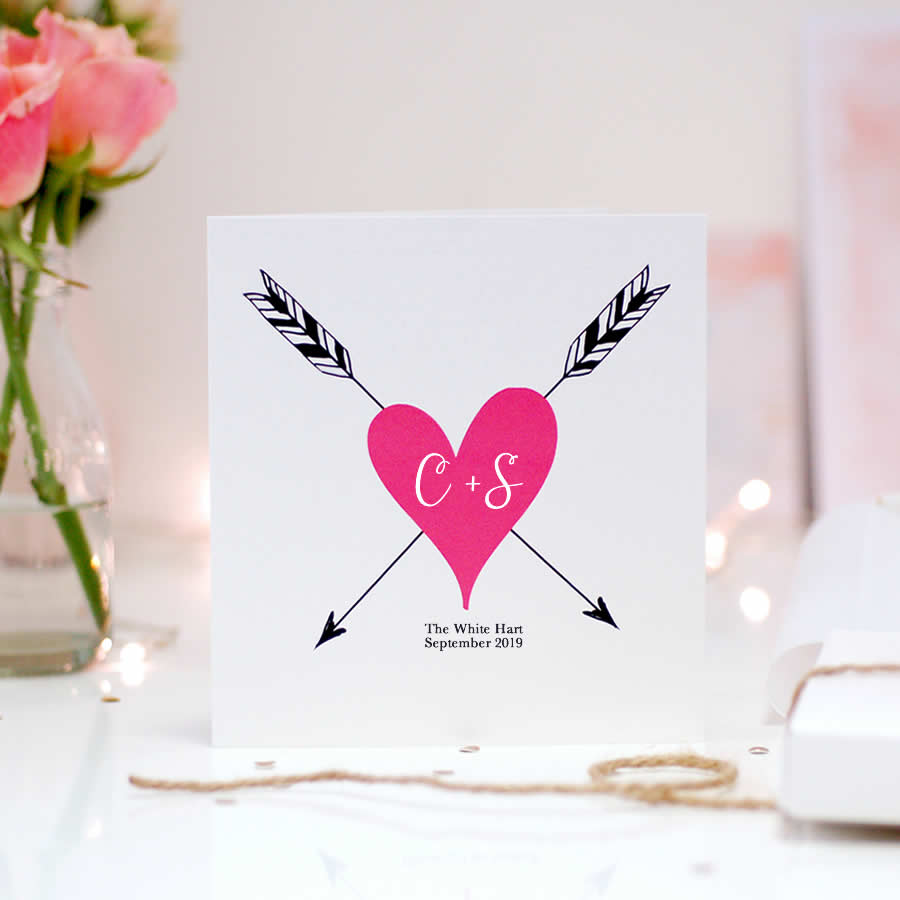 Luxury pink heart valentines day cards for boyfriend | The Luxe Co