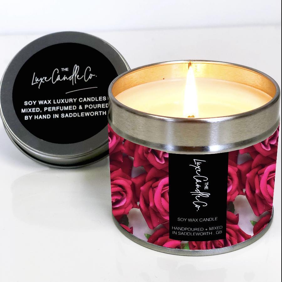 Rose Birthday candle gift scented with rose to go alongside your rose card