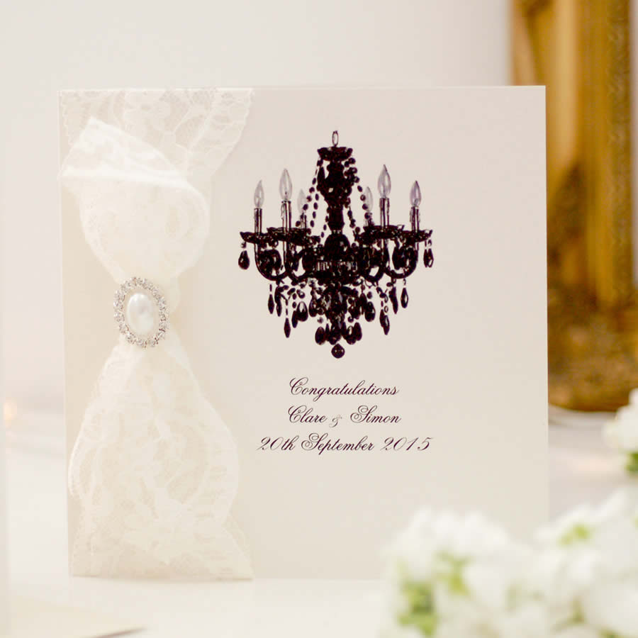 Handmade Engagement card Paris Lace - theluxeco.co.uk